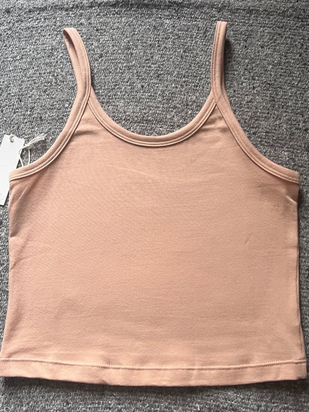 ARQ Cotton Crop Tank Top Slipper Nude Pink Small